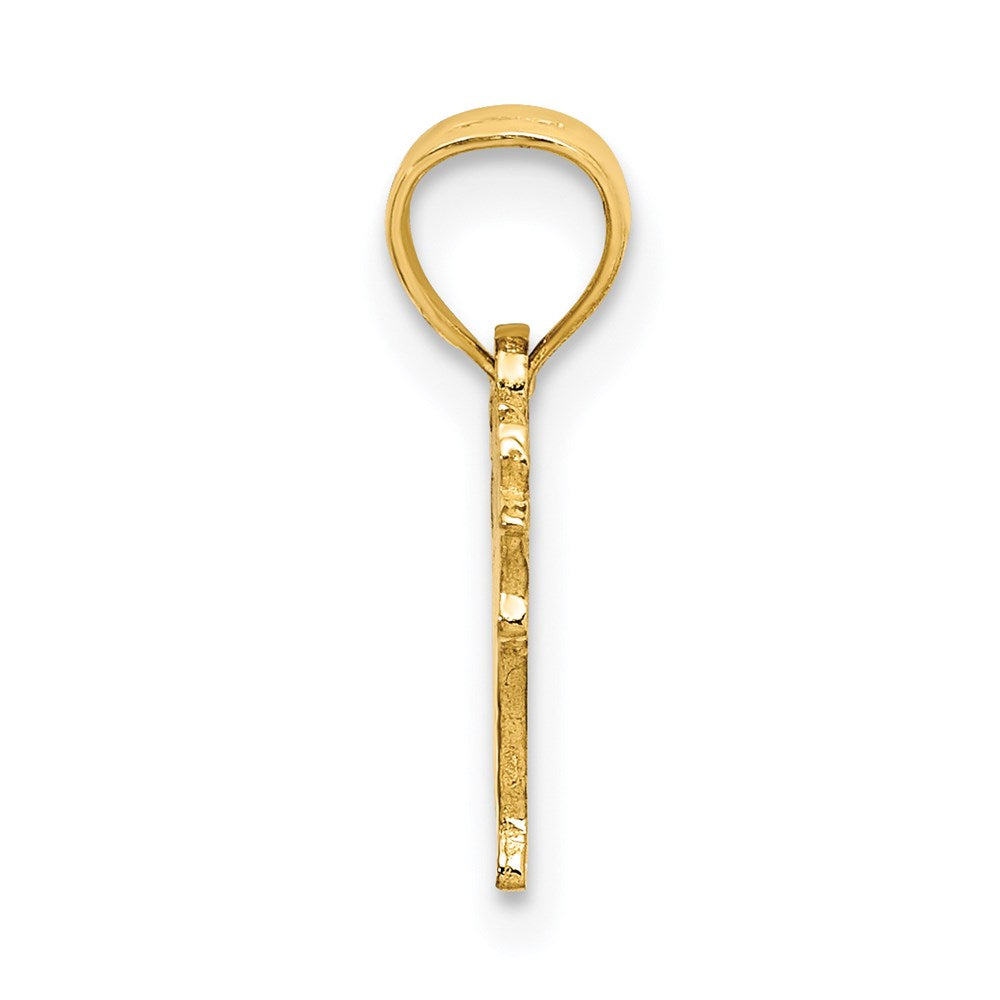 Million Charms 14K Yellow Gold Themed Flat & Engraved Cow Charm