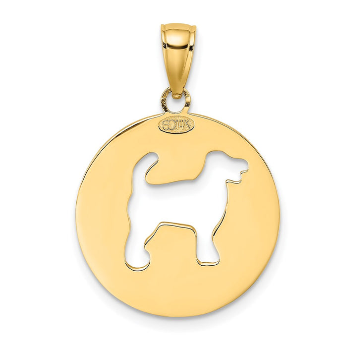 Million Charms 14K Yellow Gold Themed My Best Friend With Dog Charm