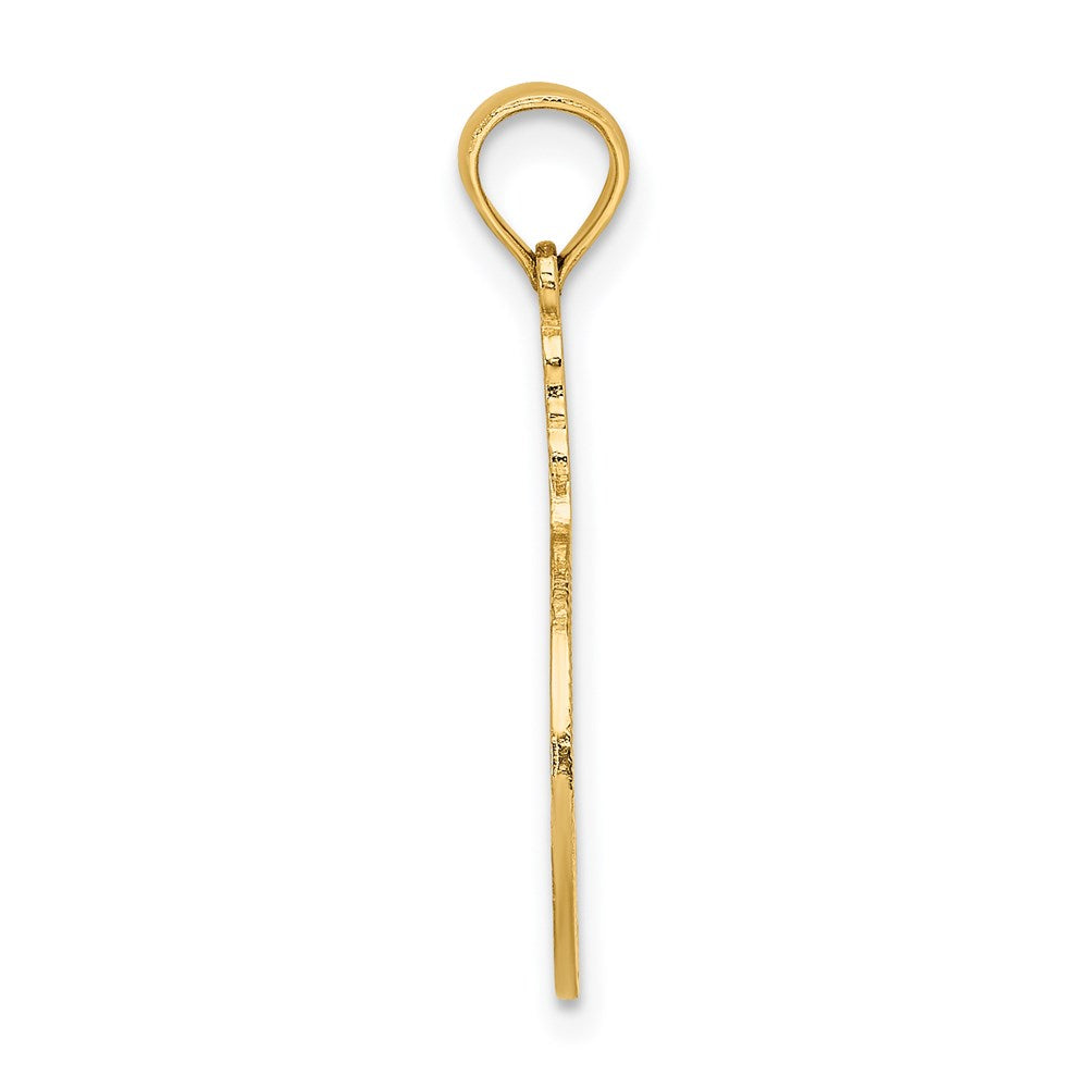 Million Charms 14K Yellow Gold Themed Flamingos In Circle Charm