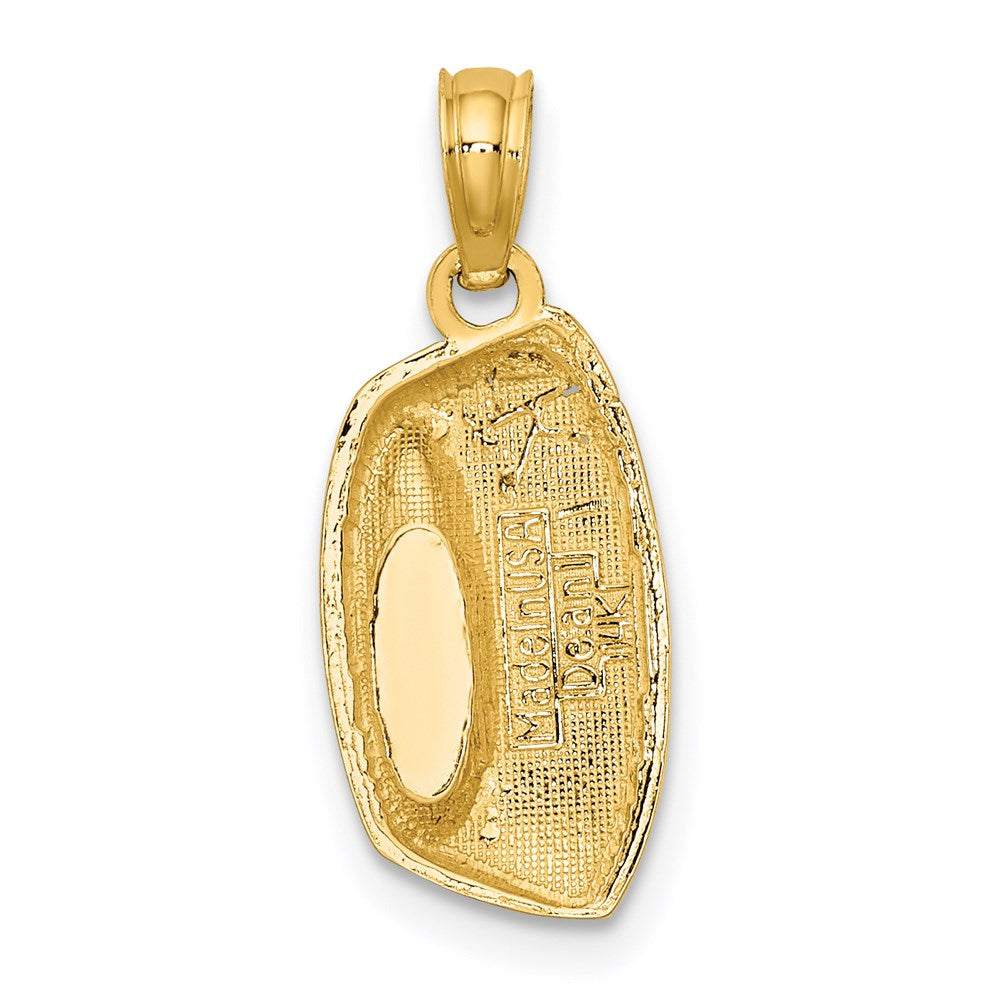 Million Charms 14K Yellow Gold Themed 2-D Kitty Bowl Charm