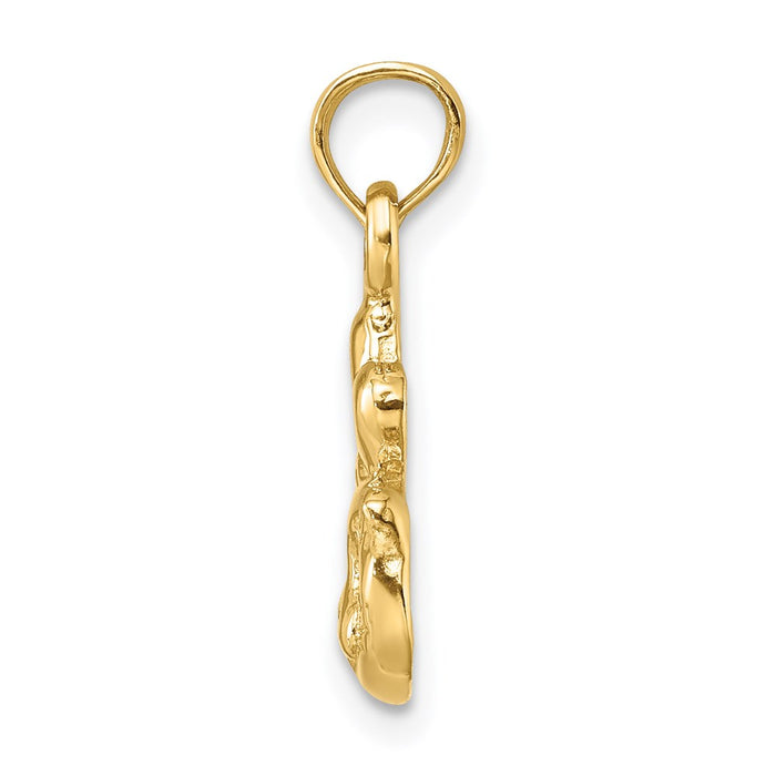Million Charms 14K Yellow Gold Themed I Love My Cat Charm