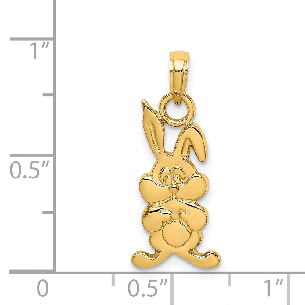 Million Charms 14K Yellow Gold Themed Rabbit Charm
