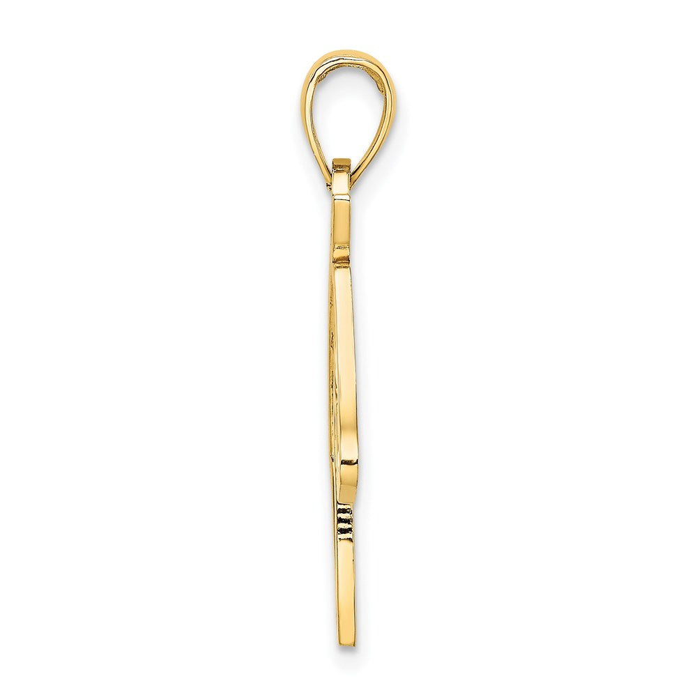 Million Charms 14K Yellow Gold Themed Cut-Out Horse Head Profile Charm