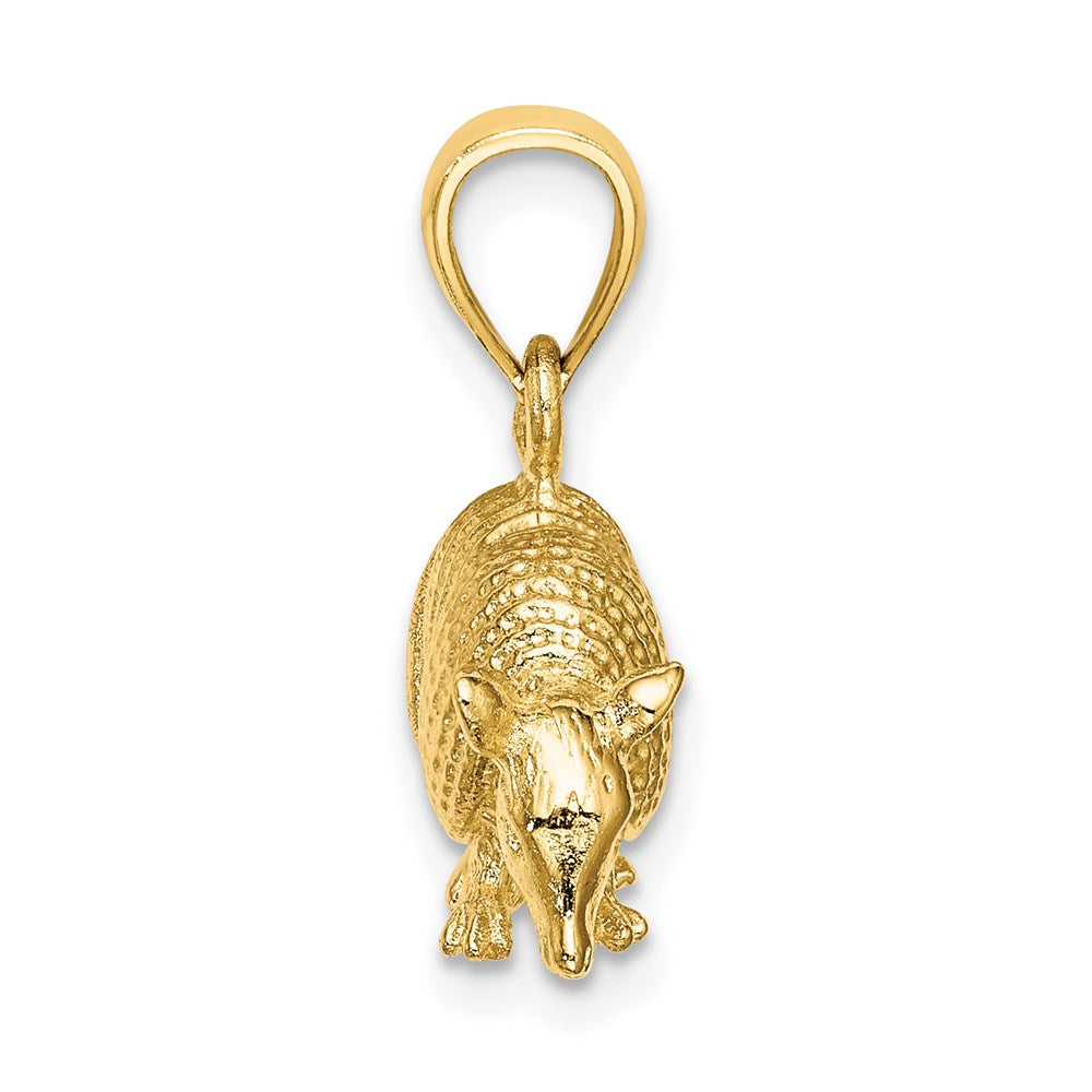 Million Charms 14K Yellow Gold Themed 3-D Armadillo Charm