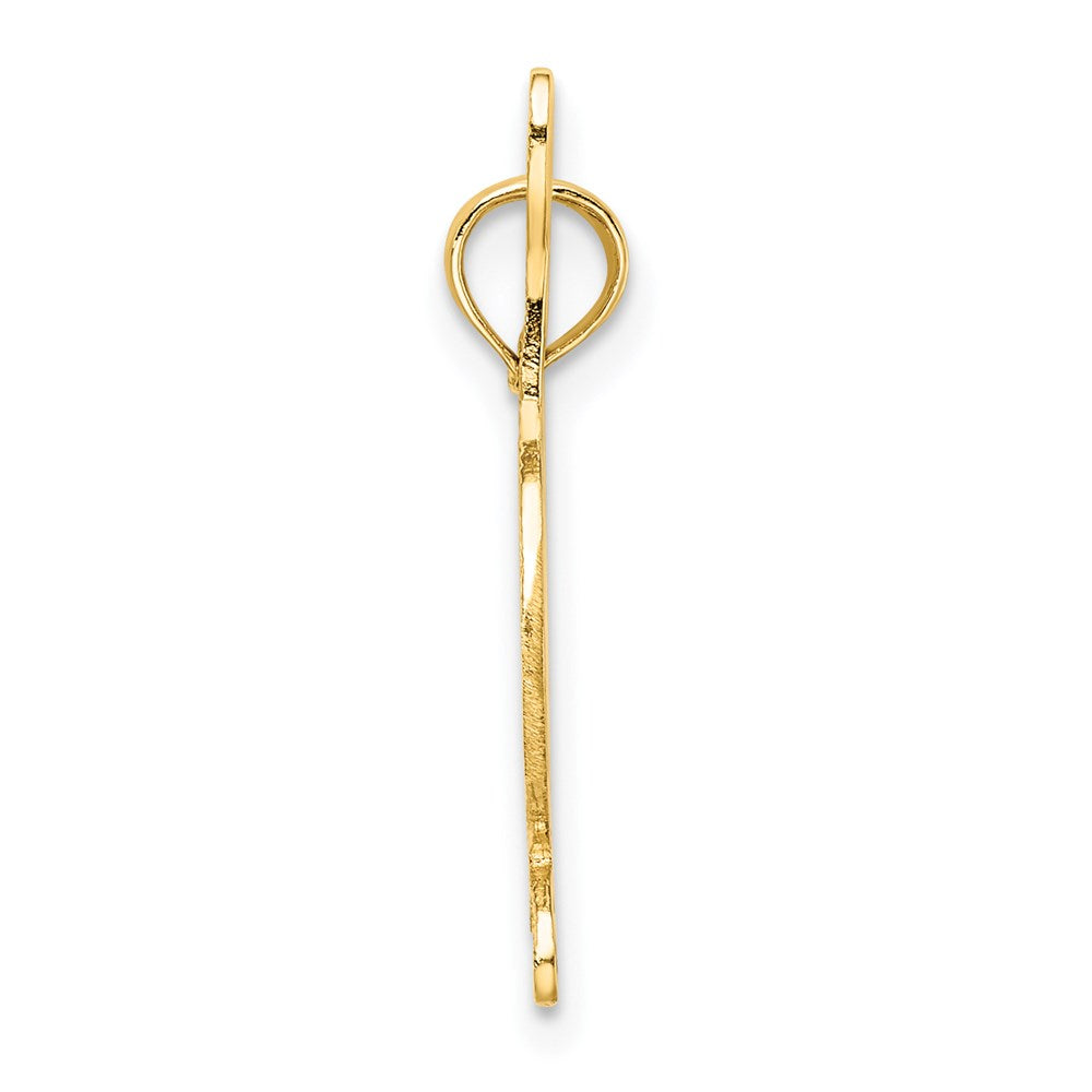 Million Charms 14K Yellow Gold Themed Textured & Flat Horse Head & Shoe Charm