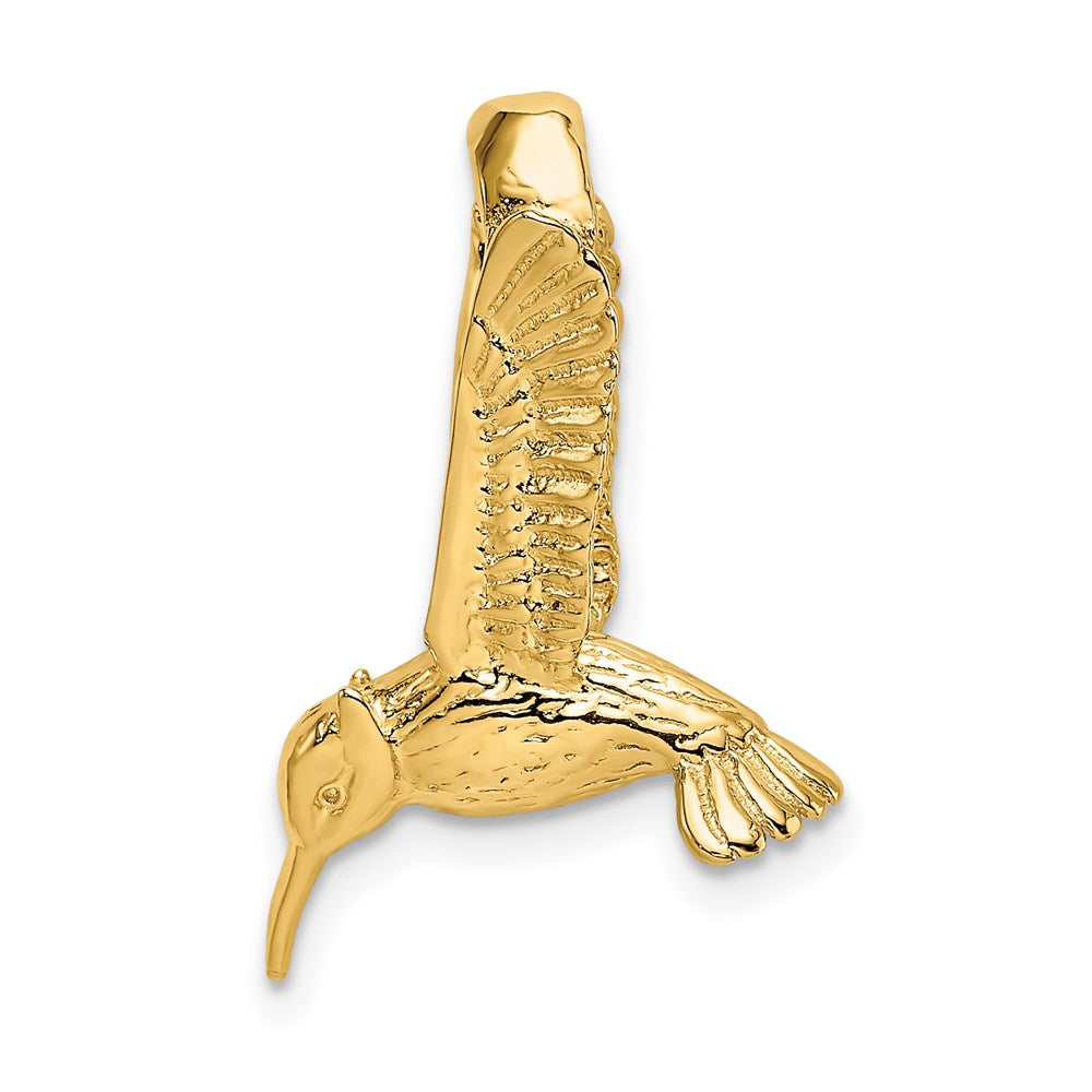 Million Charms 14K Yellow Gold Themed 3-D Hummingbird Charm