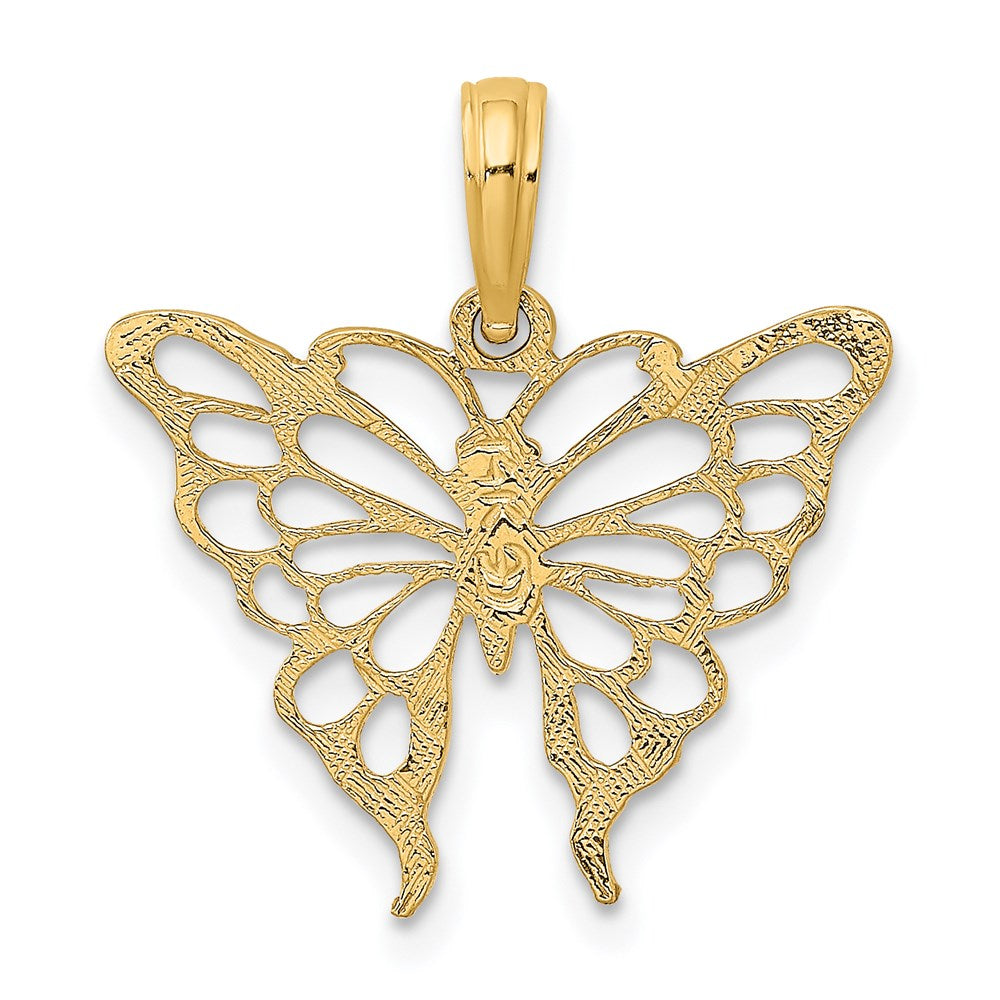 Million Charms 14K Yellow Gold Themed Butterfly Charm