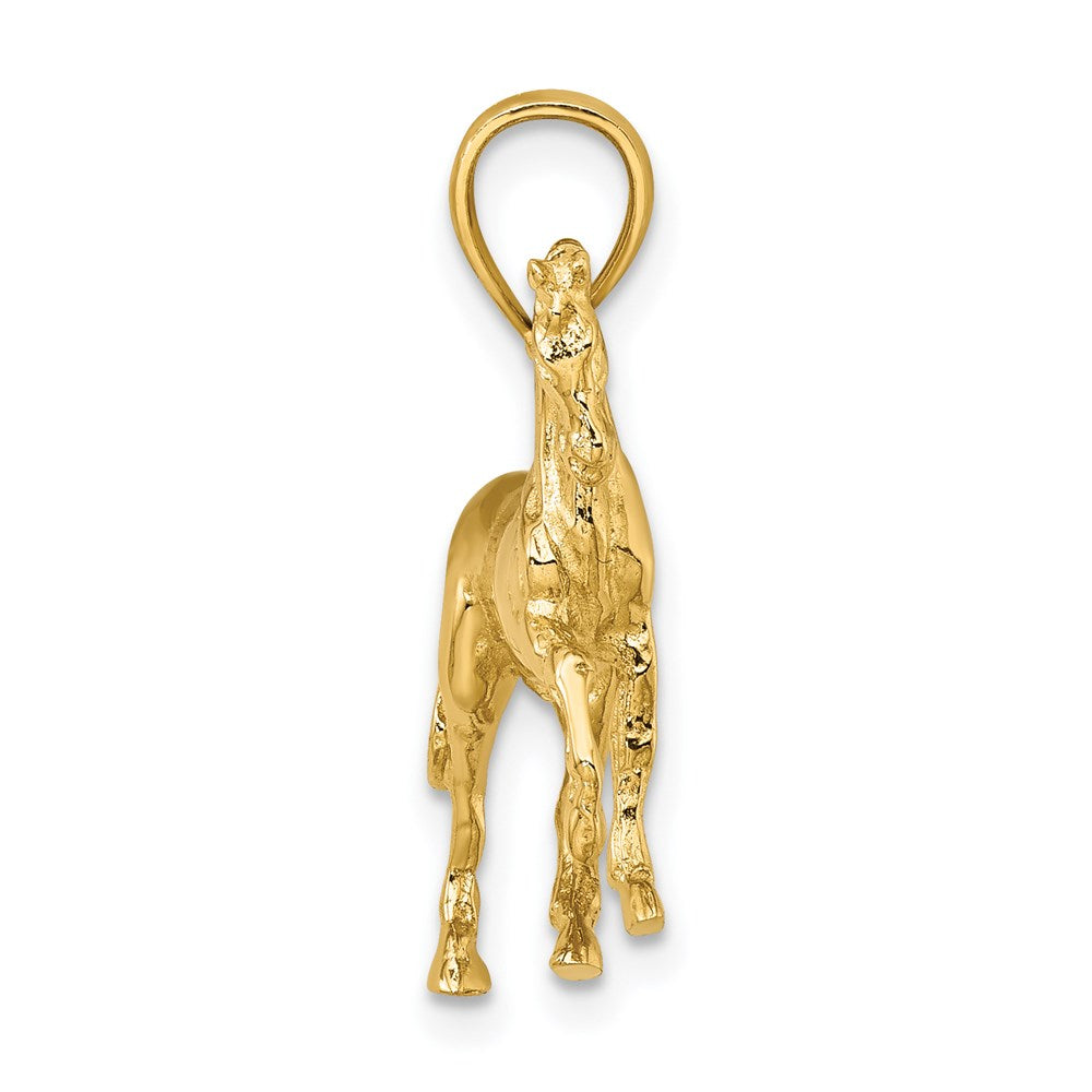 Million Charms 14K Yellow Gold Themed 3-D Horse Charm