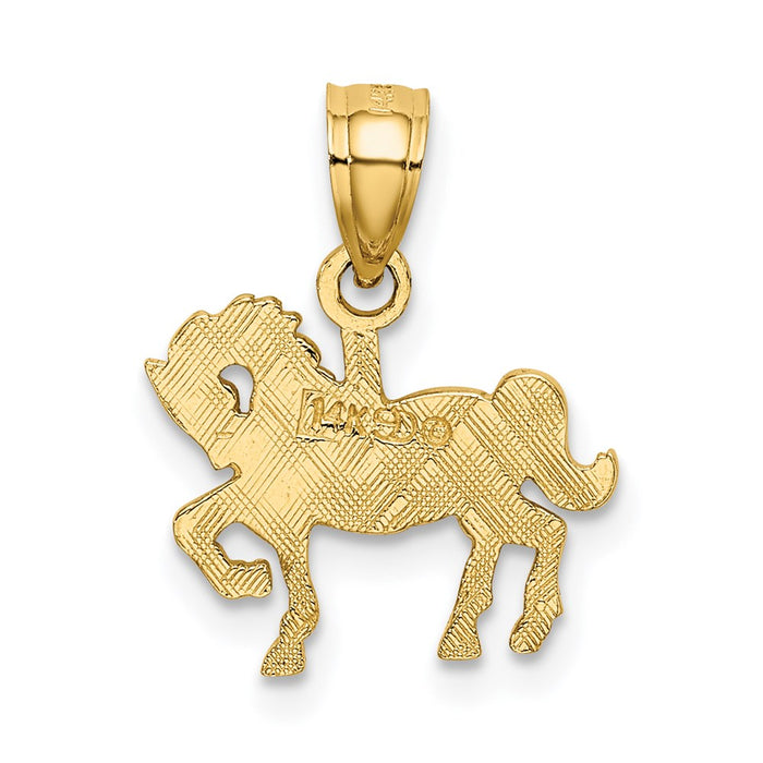 Million Charms 14K Yellow Gold Themed Carousel Horse Charm