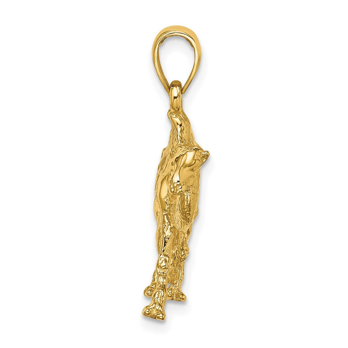 Million Charms 14K Yellow Gold Themed 3-D Camel Charm