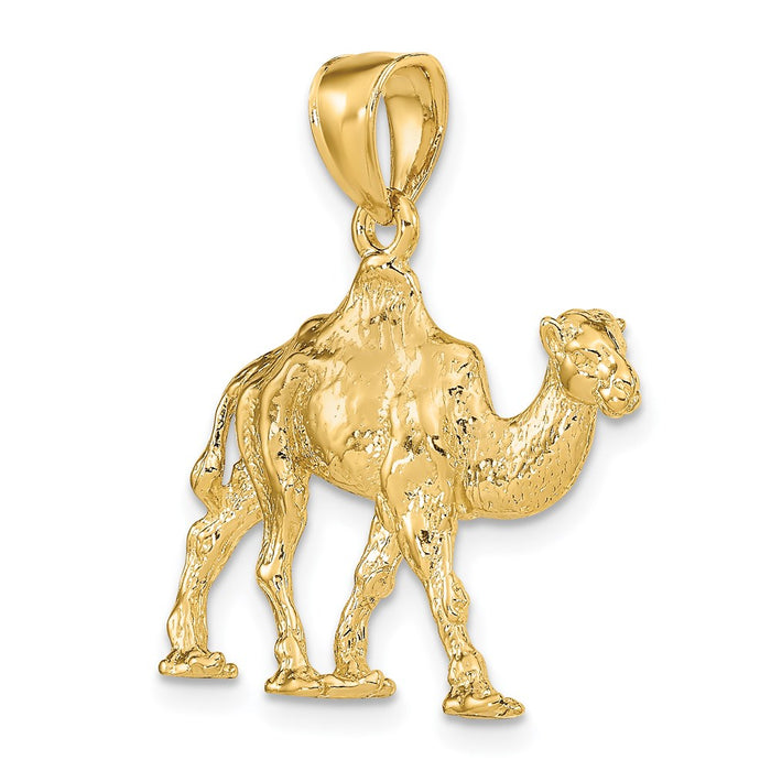 Million Charms 14K Yellow Gold Themed 3-D Camel Charm