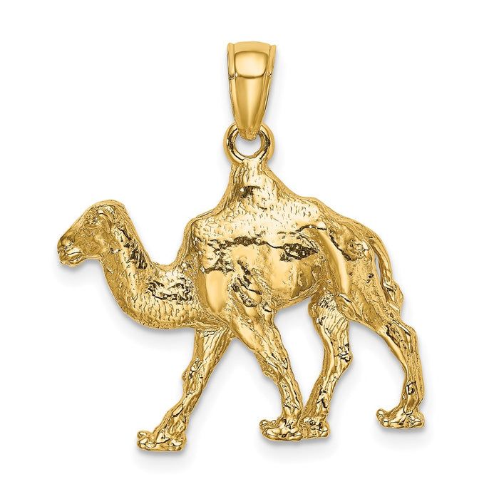 Million Charms 14K Yellow Gold Themed 3-D Camel Charm