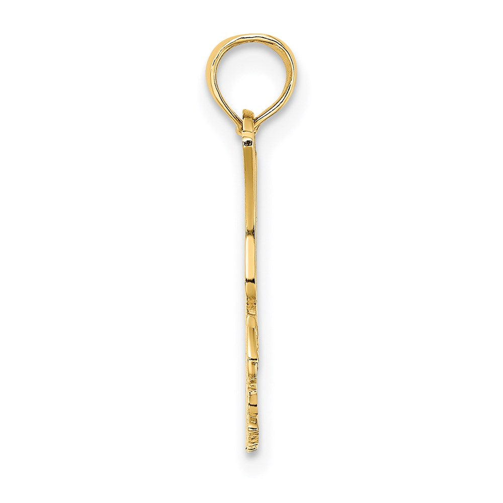 Million Charms 14K Yellow Gold Themed Eagle Landing Flat Charm