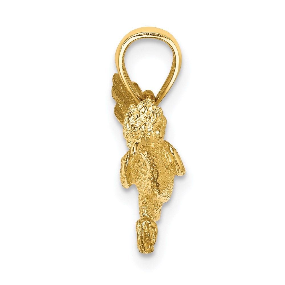 Million Charms 14K Yellow Gold Themed 3-D Road Sports Runner Charm