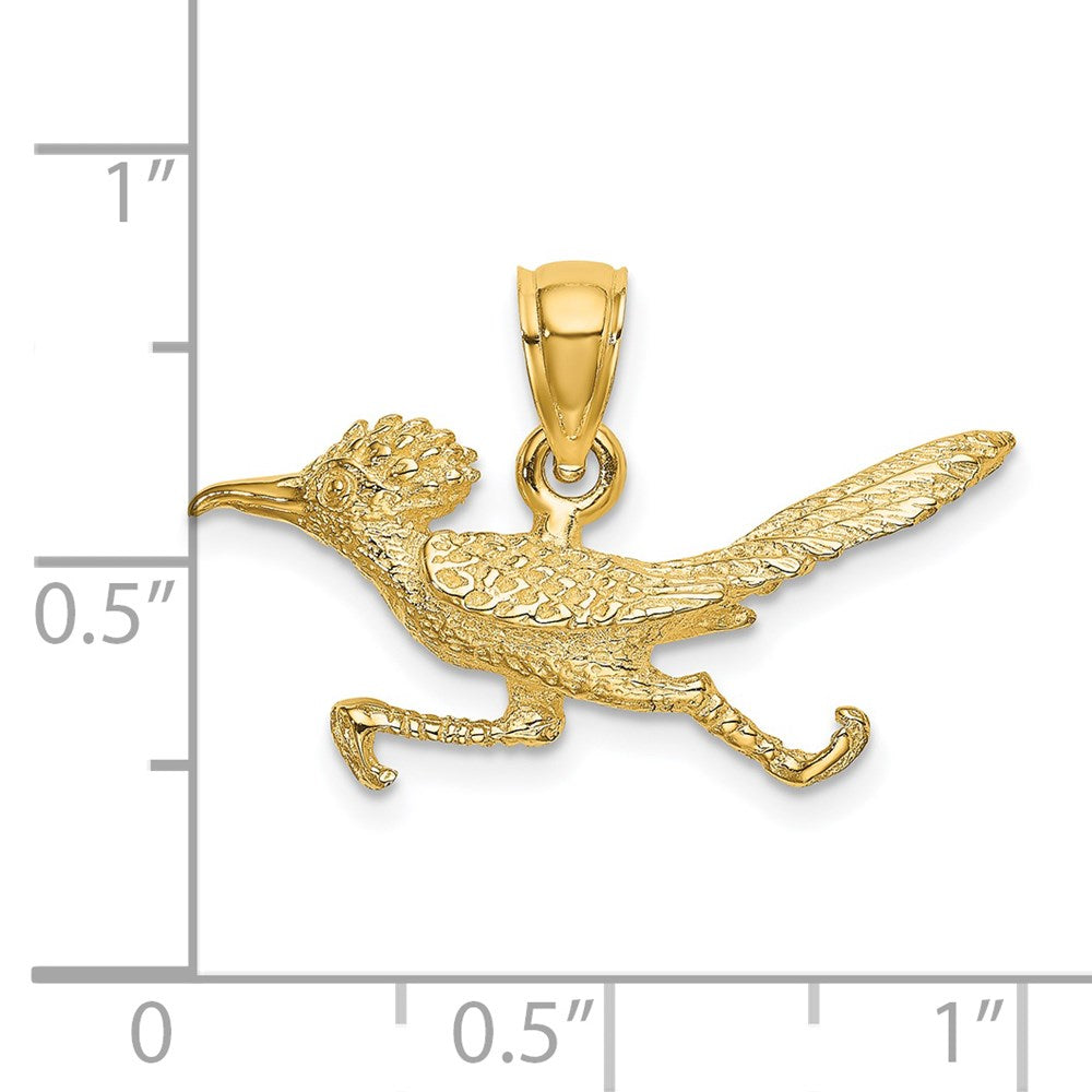 Million Charms 14K Yellow Gold Themed 3-D Road Sports Runner Charm