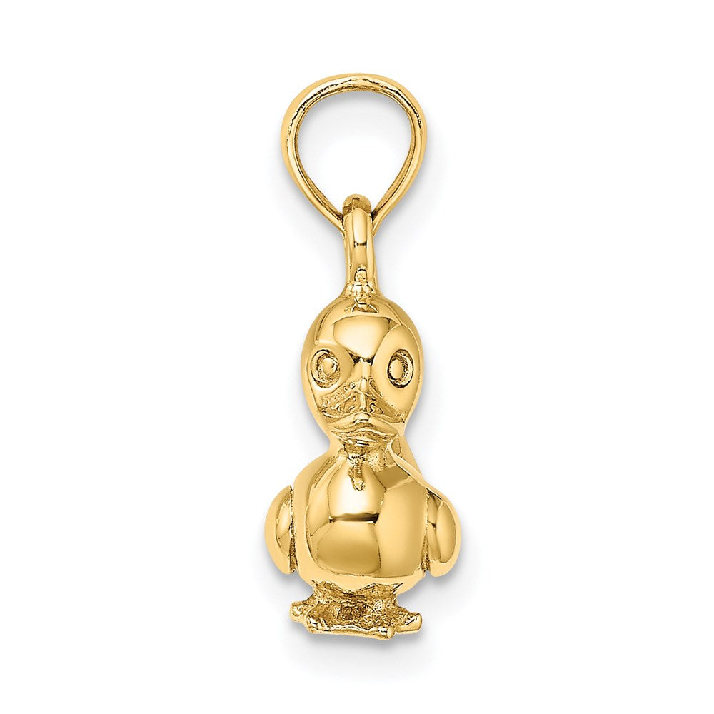 Million Charms 14K Yellow Gold Themed 3-D Duck Charm
