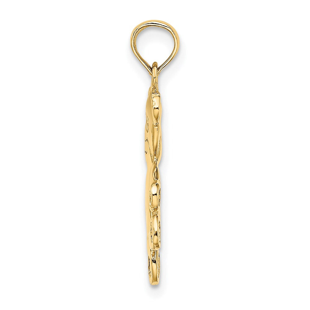 Million Charms 14K Yellow Gold Themed 3-D Teddy Bear Charm