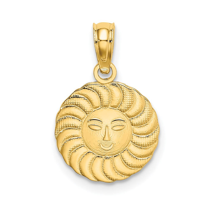 Million Charms 14K Yellow Gold Themed Sun Charm