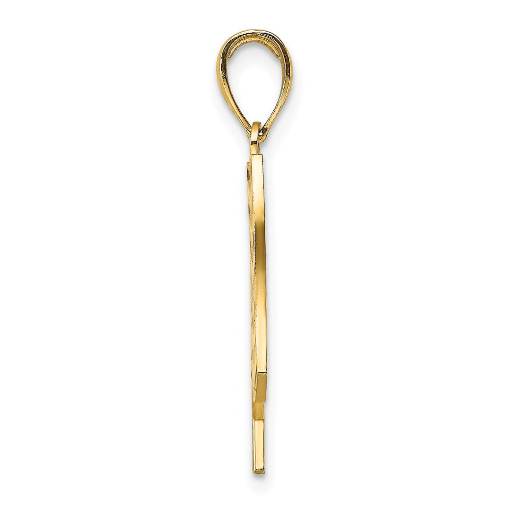 Million Charms 14K Yellow Gold Themed With Enamel American Flag Charm