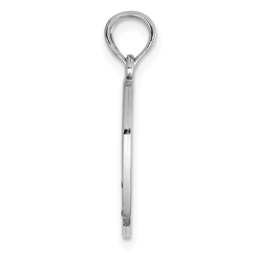 Million Charms 14K White Gold Themed With Enamel Big/Little Sister Break Apart Heart Charm