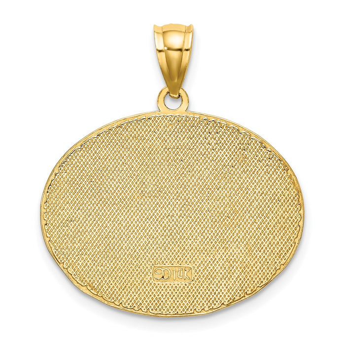 Million Charms 14K Yellow Gold Themed Multi Color Enamel Ocean City, Nj Beach Charm