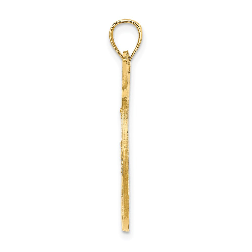 Million Charms 14K Yellow Gold Themed With Red Enamel Apple With New York Skyline Charm