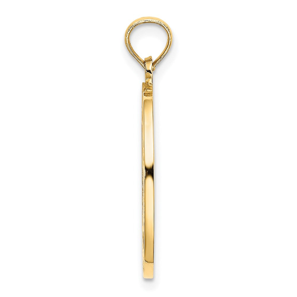 Million Charms 14K Yellow Gold Themed 3-D Enamel Child'S Night Time Prayer With Boy Praying Charm
