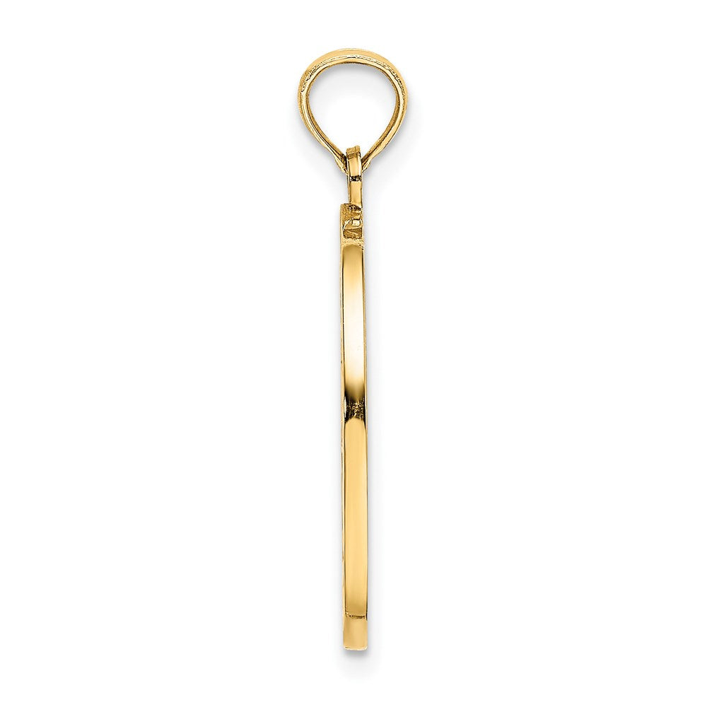 Million Charms 14K Yellow Gold Themed 3-D Enamel Child'S Night Time Prayer With Girl Praying Charm