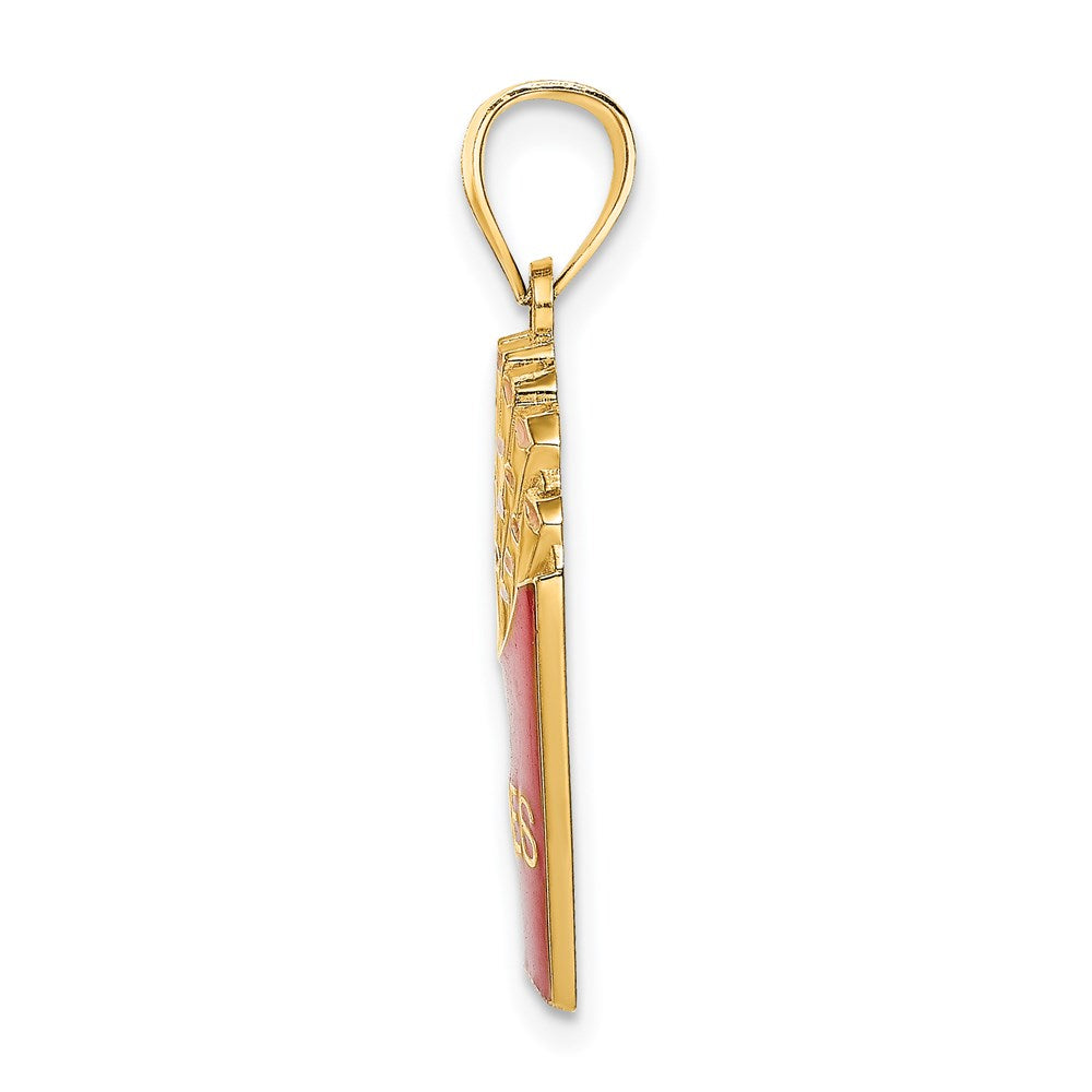 Million Charms 14K Yellow Gold Themed French Fries Charm With Enamel