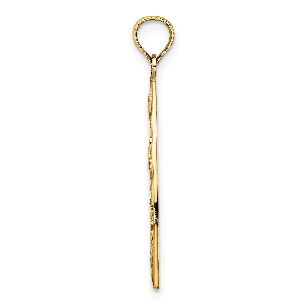 Million Charms 14K Yellow Gold Themed Enamel Panda Bear & Bamboo Charm