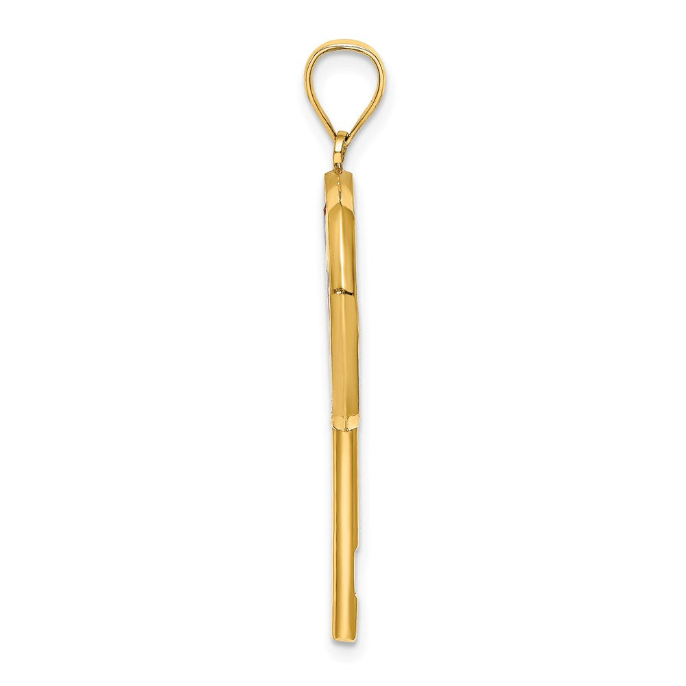 Million Charms 14K Yellow Gold Themed Large 3-D Lollipop With Multi-Color Enamel (1 Of 2)