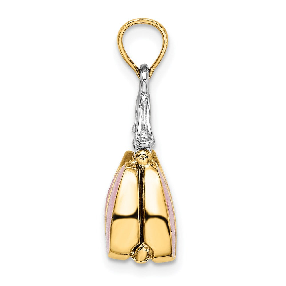 Million Charms 14K Yellow Gold Themed 3-D With Enamel Moveable Handbag Charm