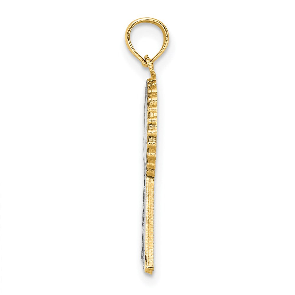 Million Charms 14K Yellow Gold Themed Enamel 1St Place Ribbon Charm