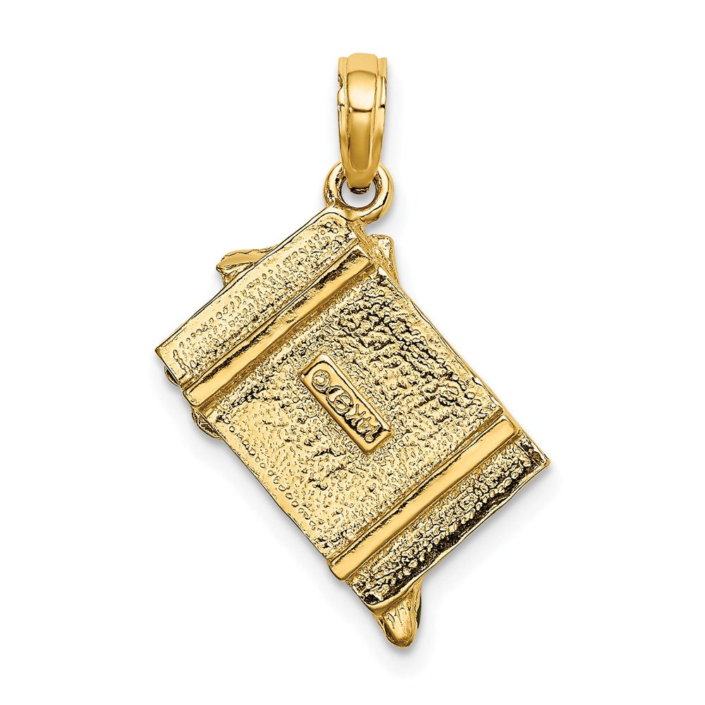 Million Charms 14K Yellow Gold Themed 3-D Sushi Plate With Enamel