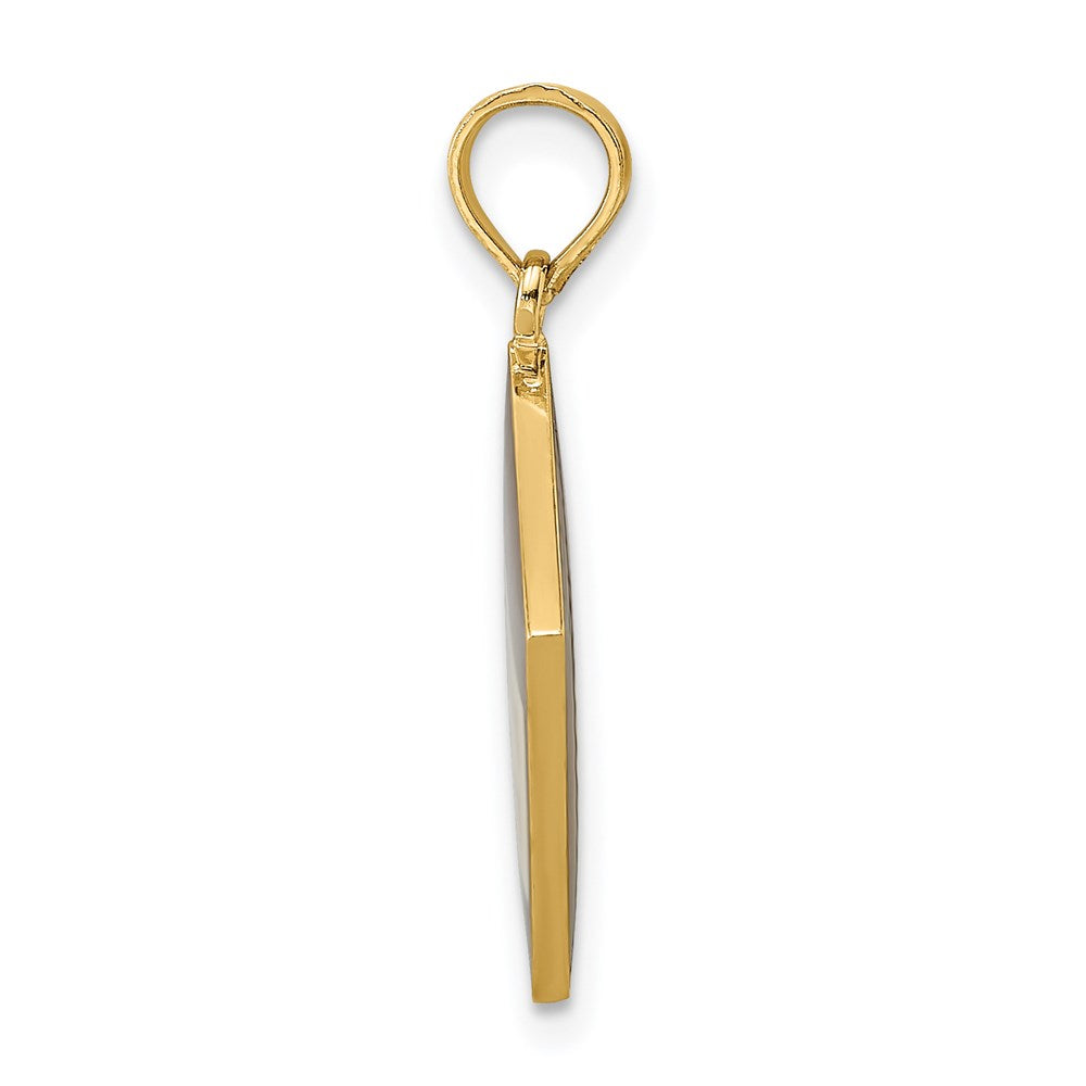 Million Charms 14K Yellow Gold Themed With Black Enamel 3-D Cook Book Charm
