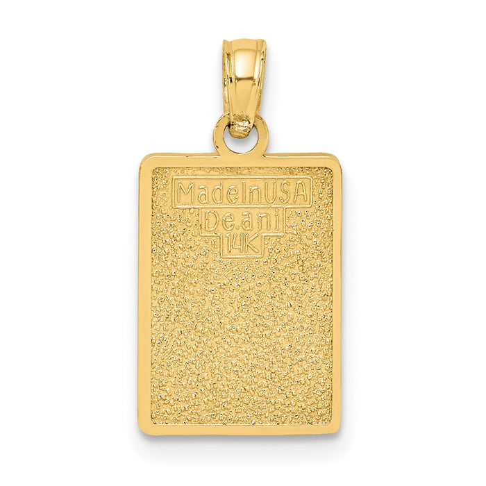 Million Charms 14K Yellow Gold Themed Enamel Mile Marker 0 / Key West Charm