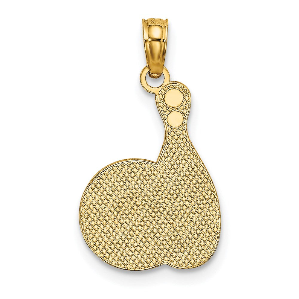 Million Charms 14K Yellow Gold Themed Enamel Bowling Ball & Pin Charm
