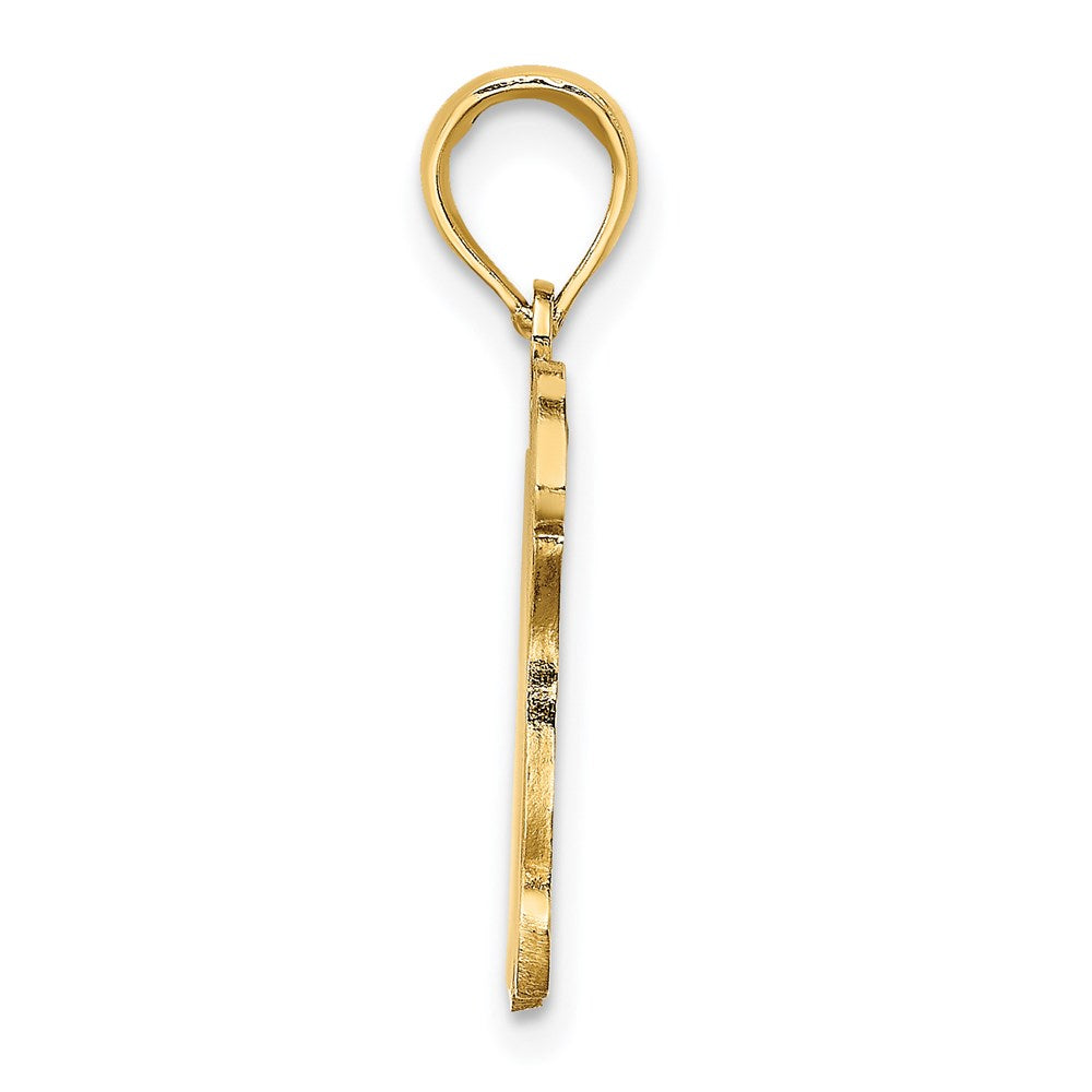 Million Charms 14K Yellow Gold Themed With Brown Enamel Turtle Charm