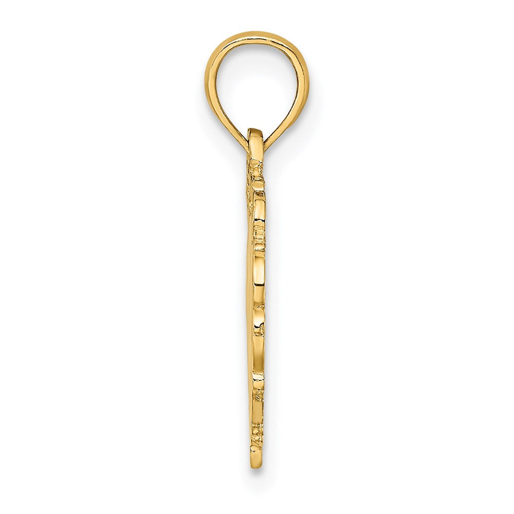 Million Charms 14K Yellow Gold Themed Love In Heart Charm