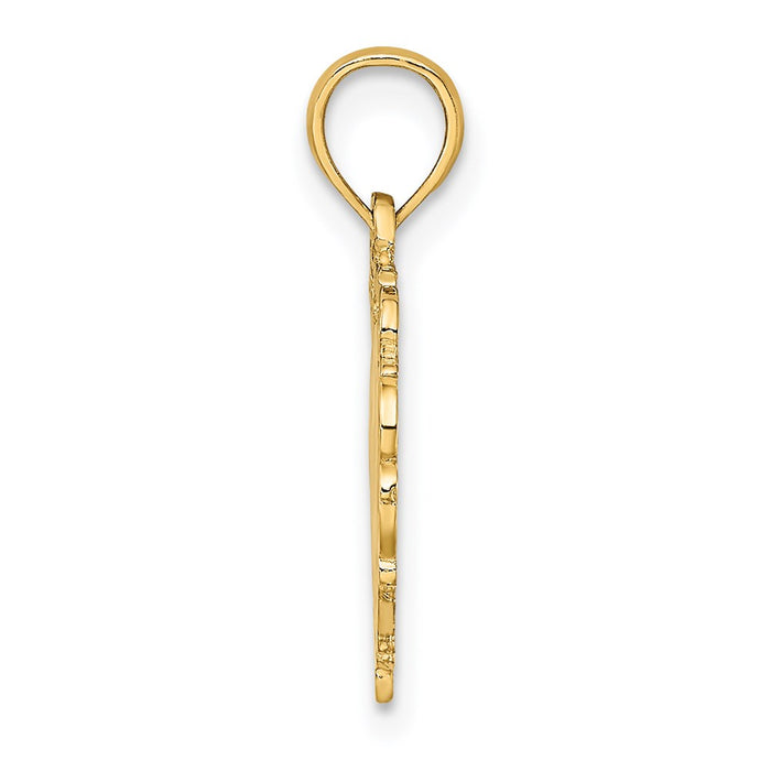 Million Charms 14K Yellow Gold Themed Love In Heart Charm