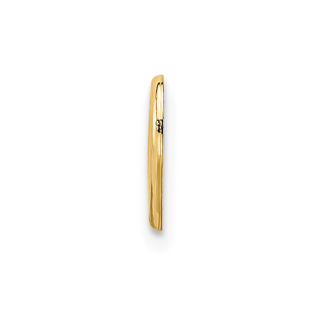 Million Charms 14K Yellow Gold Themed Polished Mini Floating Heart Slide