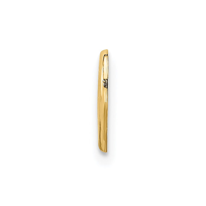 Million Charms 14K Yellow Gold Themed Polished Mini Floating Heart Slide