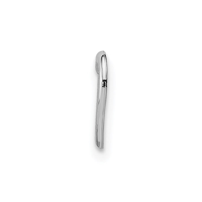 Million Charms 14K White Gold Themed Mini Floating Heart Slide