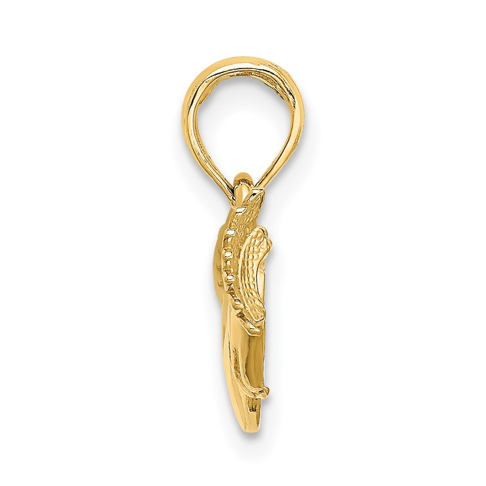 Million Charms 14K Yellow Gold Themed Hands Holding Heart Charm