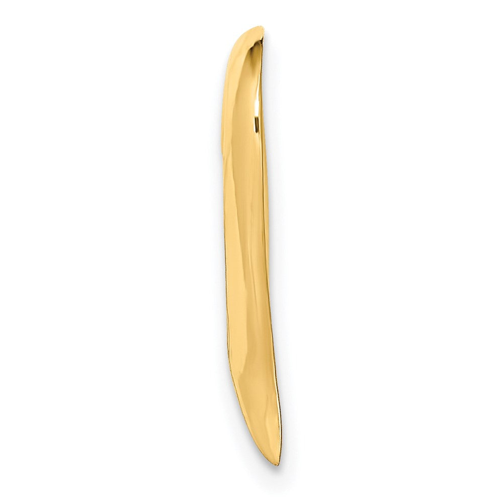 Million Charms 14K Yellow Gold Themed 2-D Large Floating Heart Slide