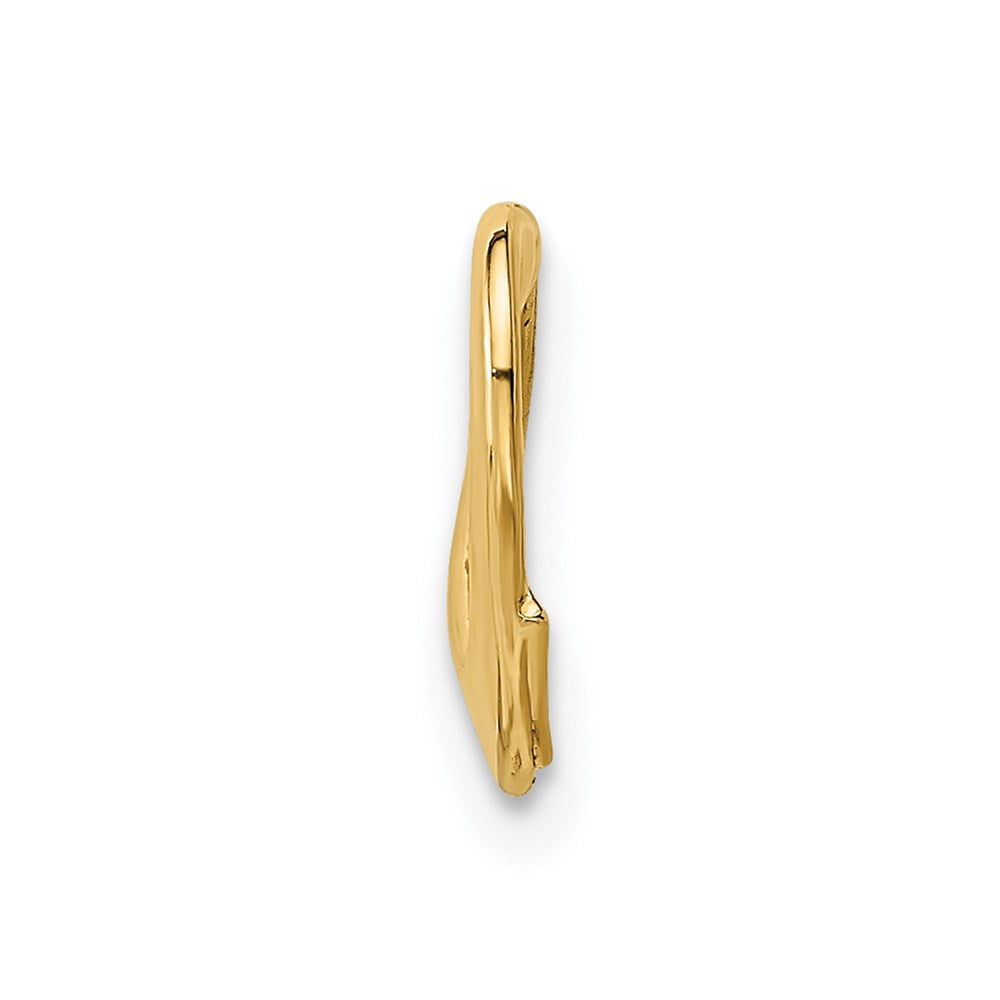 Million Charms 14K Yellow Gold Themed 2-D Floating Heart Charm