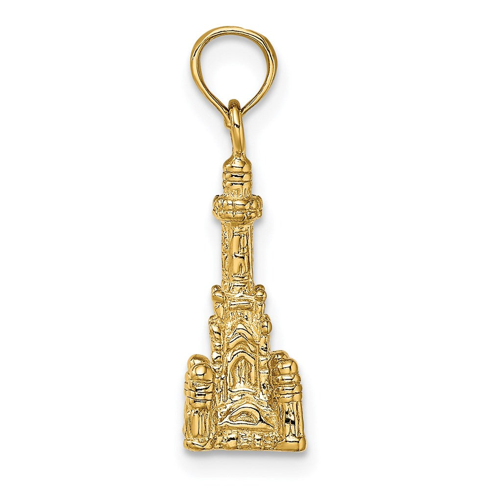 Million Charms 14K Yellow Gold Themed 3-D Chicago Water Tower Charm
