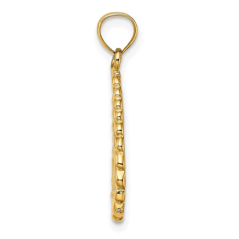 Million Charms 14K Yellow Gold Themed Sear'S Tower & Others In Teardrop Frame Charm