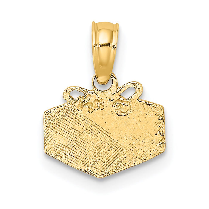 Million Charms 14K Yellow Gold Themed Wrapped Gift Box Charm