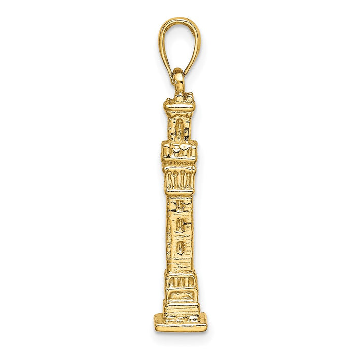Million Charms 14K Yellow Gold Themed 3-D Pilgrim Memeorial Monument Charm